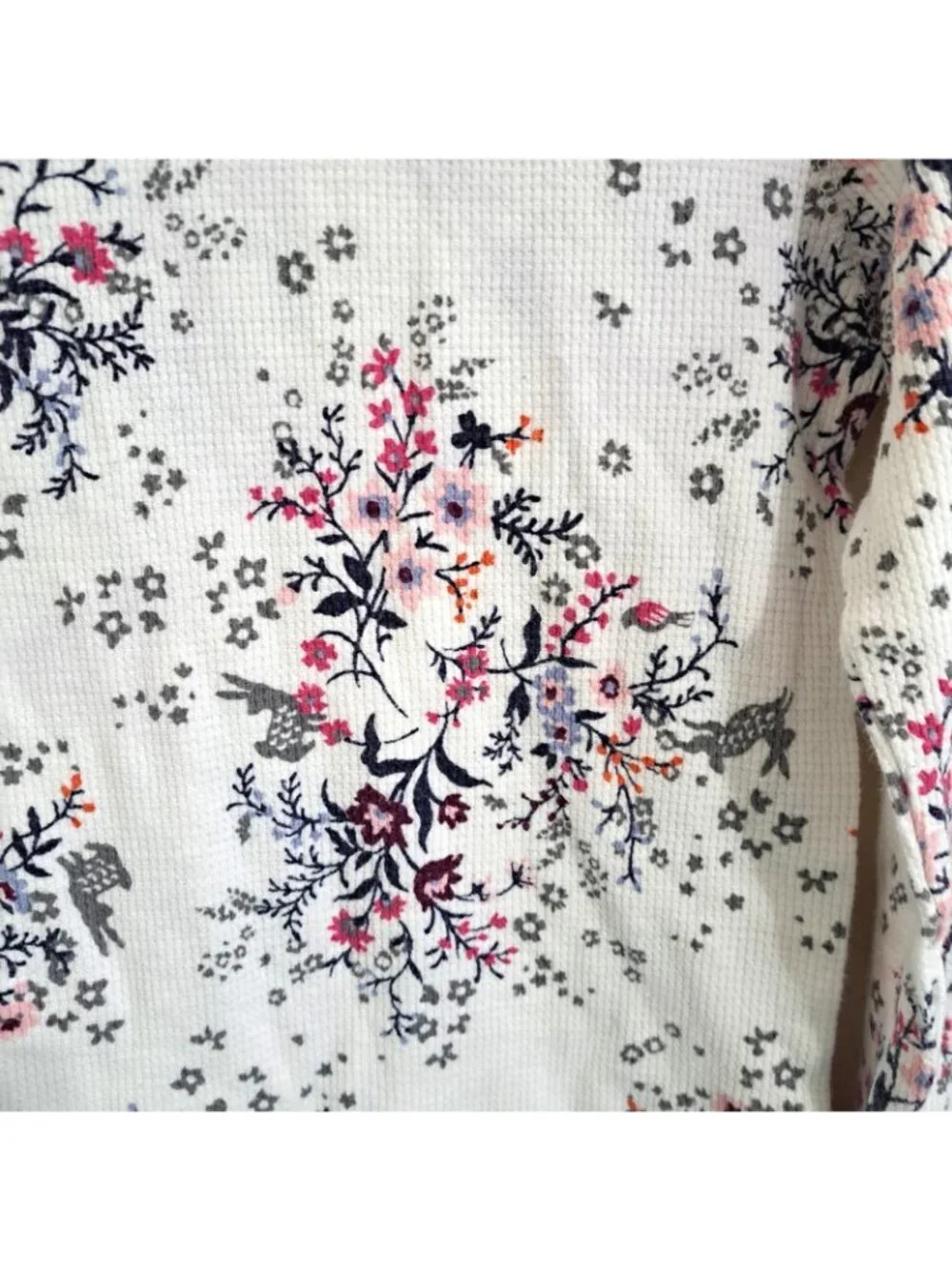 Old Navy Girl's L Floral Long Sleeve Thermal Top Fairycore